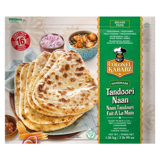 Colonel Kababz - Handmade Tandoori Naan (Family Value Pack) 16pcs