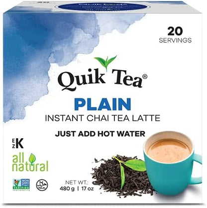 Quik Tea - Plain  Chai -Instant Chai Tea Latte(480g)