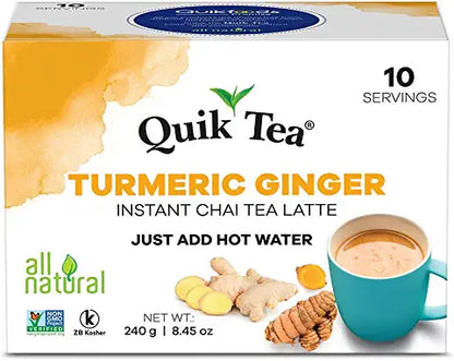 Quik Tea - Turmeric Ginger-Instant Chai Tea Latte(240g)