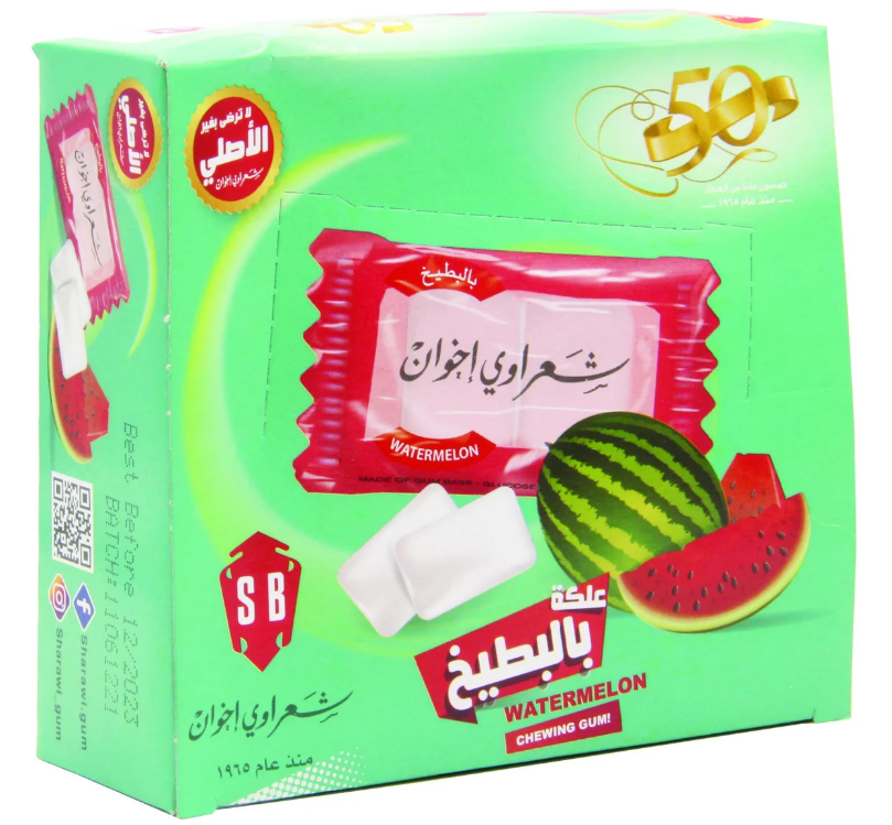 Sharawi Watermelon Chewing Gum - 100 Count