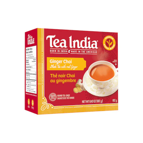 Tea India - Ginger Chai- Black Tea with real Ginger(182g)