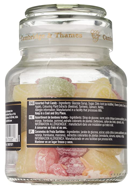 Cambridge and Thames Assorted Fruit Candies- 10.5 Ounces